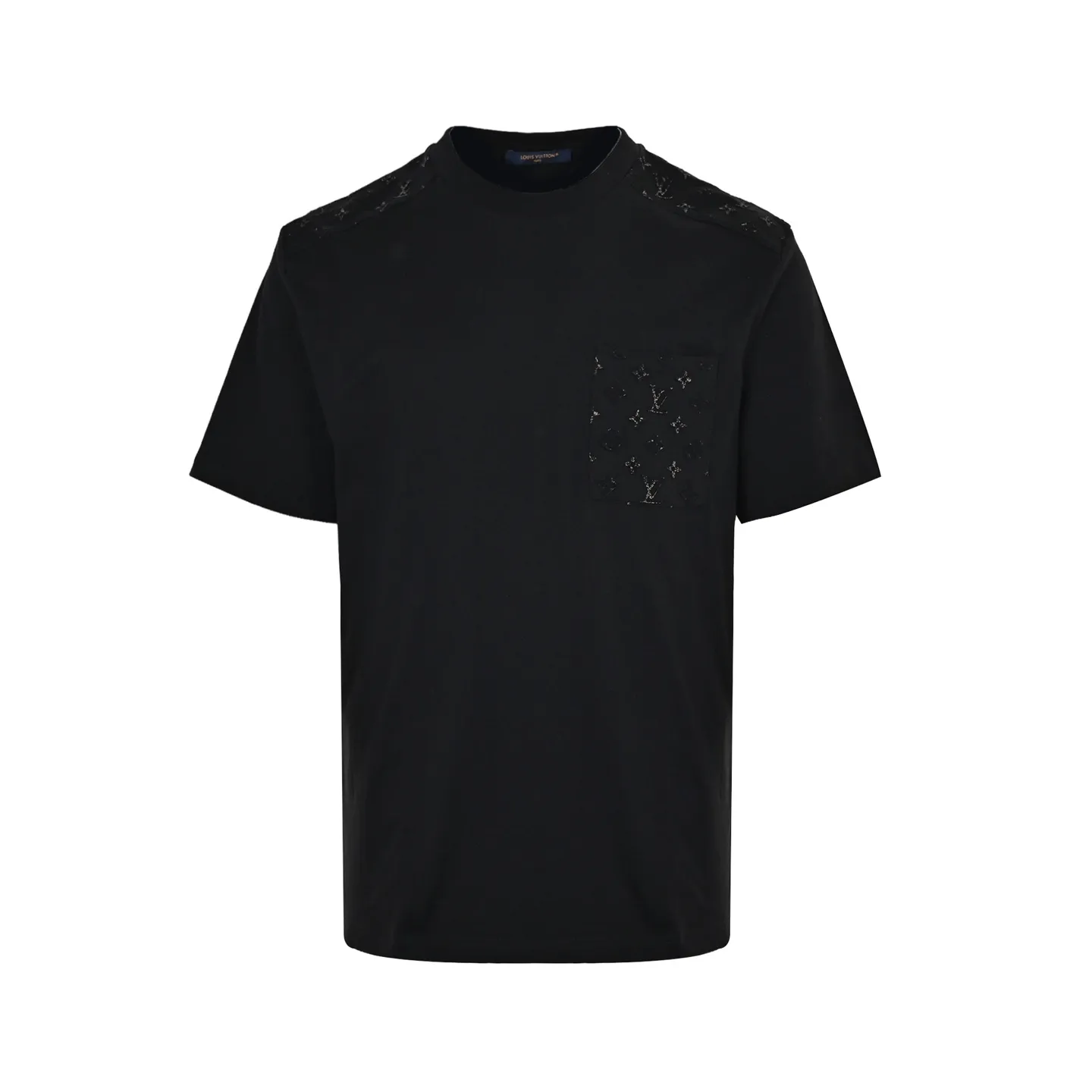 Louis Vuitton/Louis Vuitton three-dimensional embossed splicing short sleeves